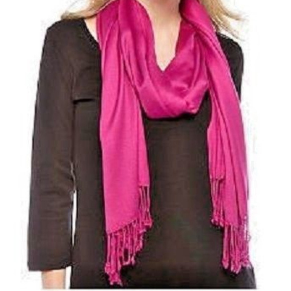INC International Concepts Accessories - Stunning Disco Pink Pashmina Wrap Scarf